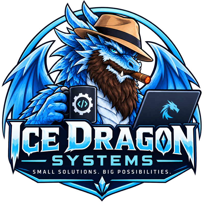 Ice Dragon Systems mascot illustration